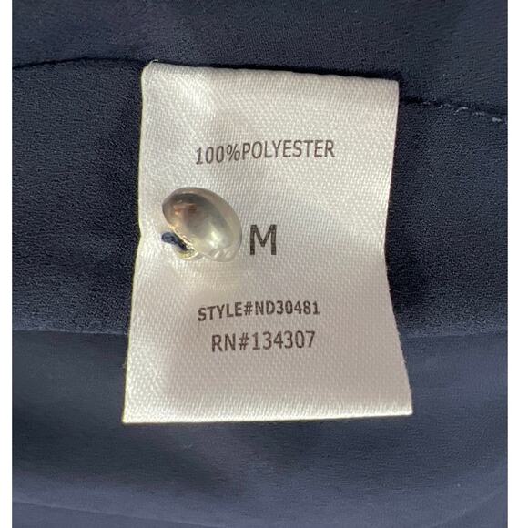 Lumiére Navy Mini Dress, Silver Grommet Halter, Size M, Cocktail Party - Picture 4 of 9